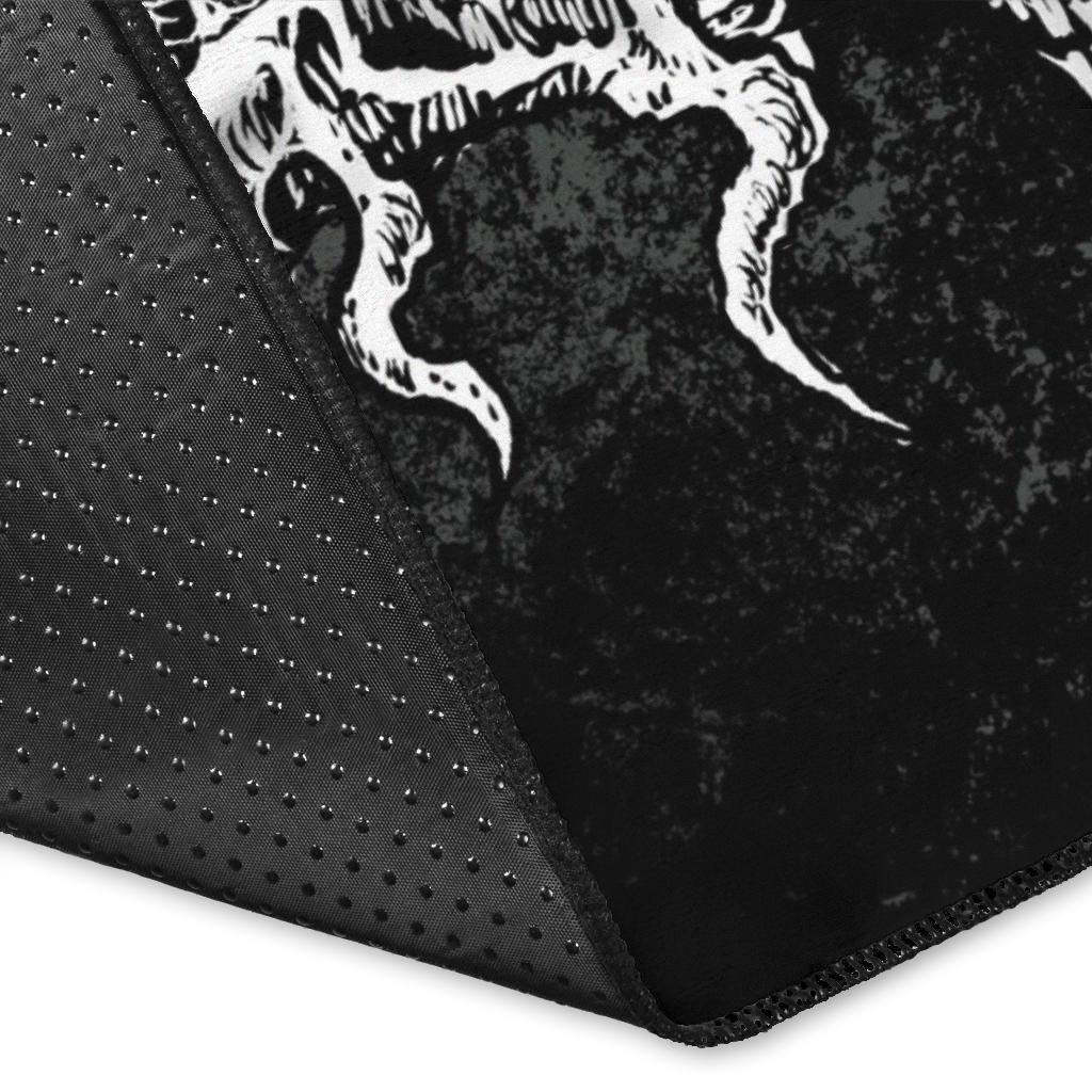 Skull Satanic Pentagram Shrine New Red Area Rug