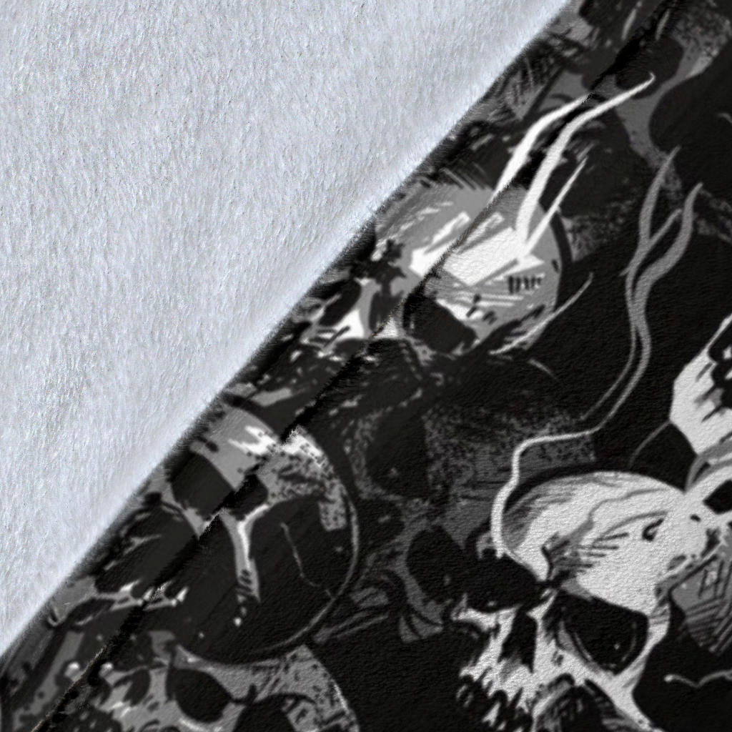 New Skull Smoke Style! Blanket New Black And White Texture