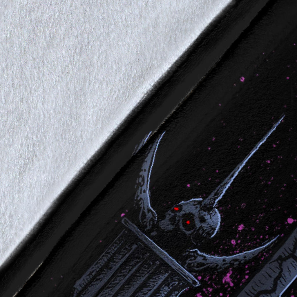 Skull Batwing Gargoyle Demon Blanket Awesome Night Blue Pink