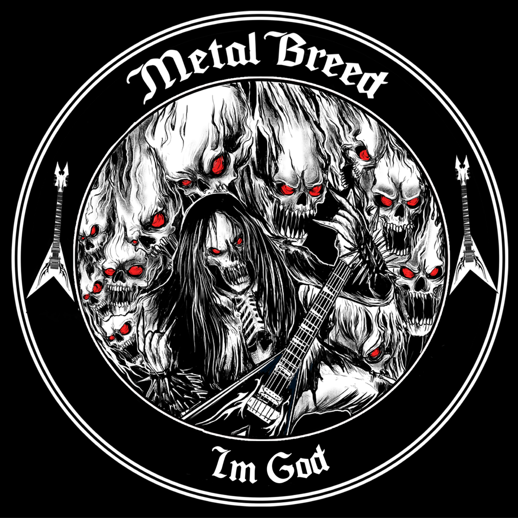 Im God Red Eye Version Black Leather White Leather Black Link Black Metal Mesh