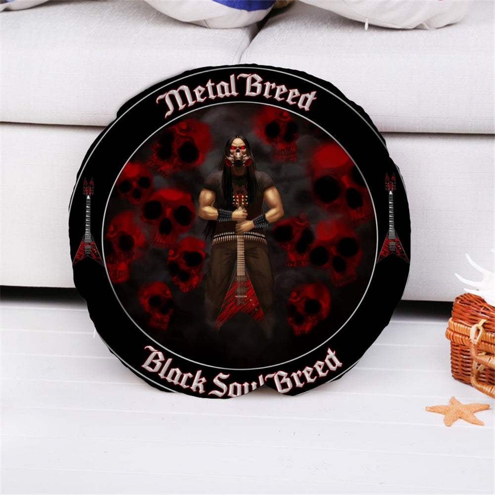 Metal Breed Black Soul Breed Pillow Case Red Skull Red Guitar Version