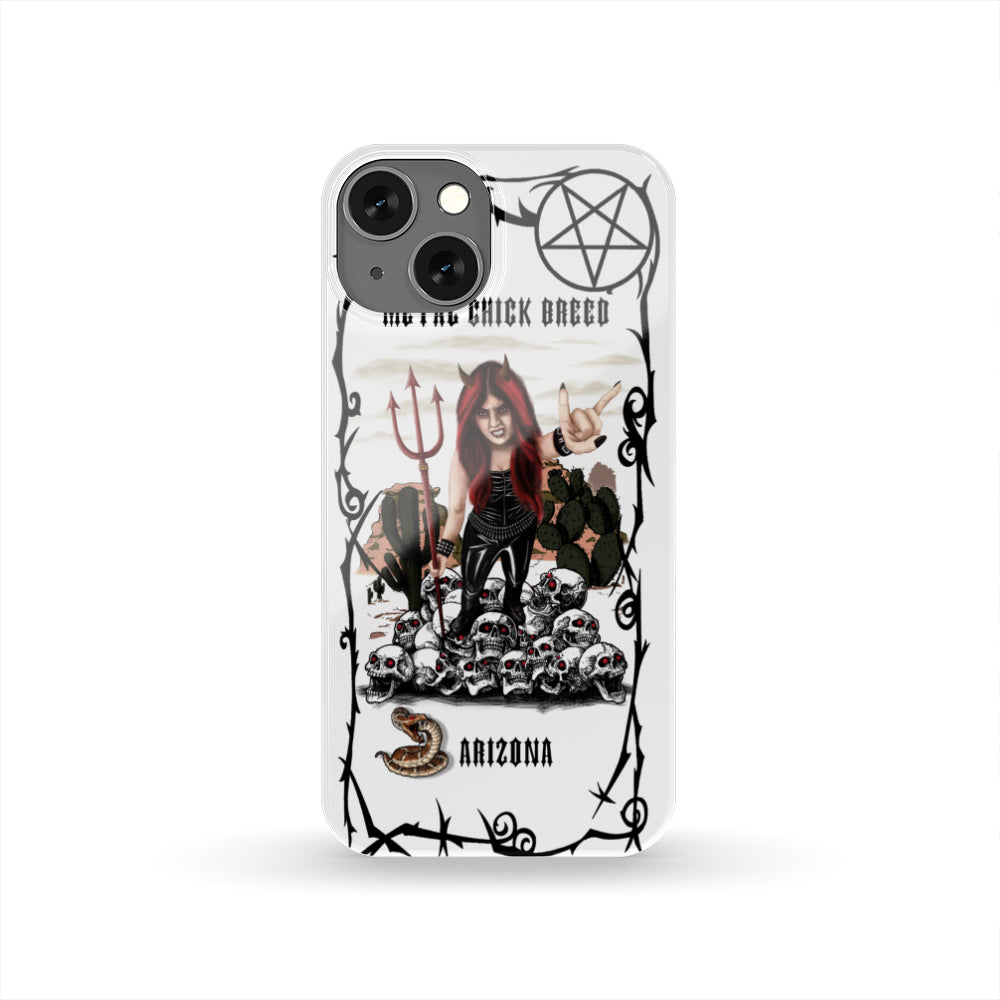 Iphone Metal Chick Breed Arizona Black Border White Background Pentagram Version