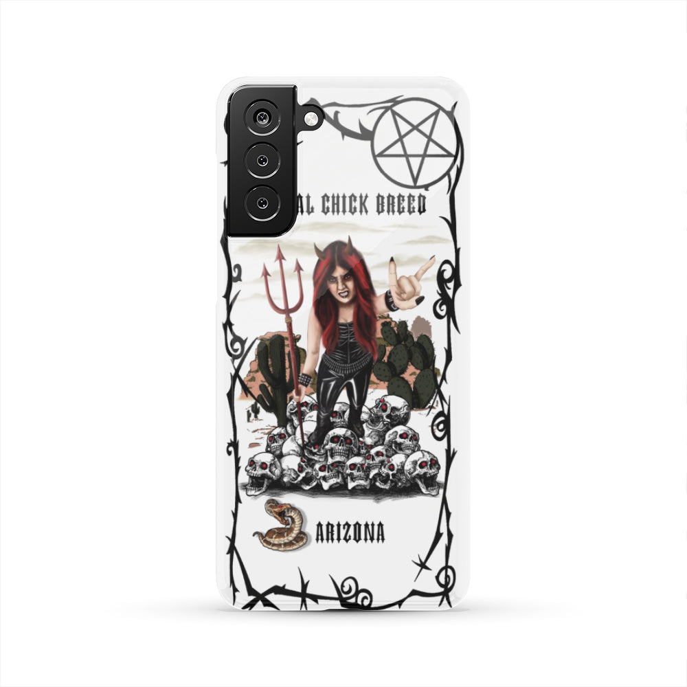 Iphone Metal Chick Breed Arizona Black Border White Background Pentagram Version