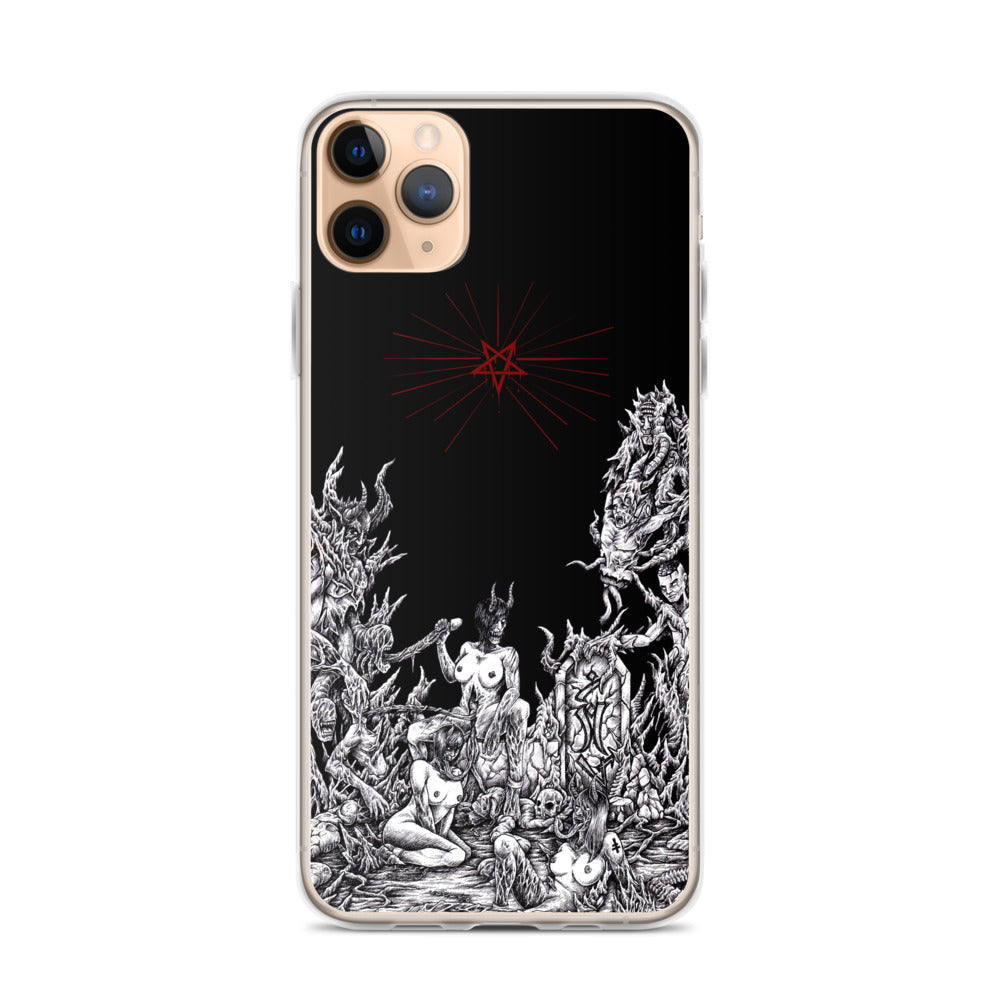 Skull Satanic Pentagram Unholy Lust iPhone Case