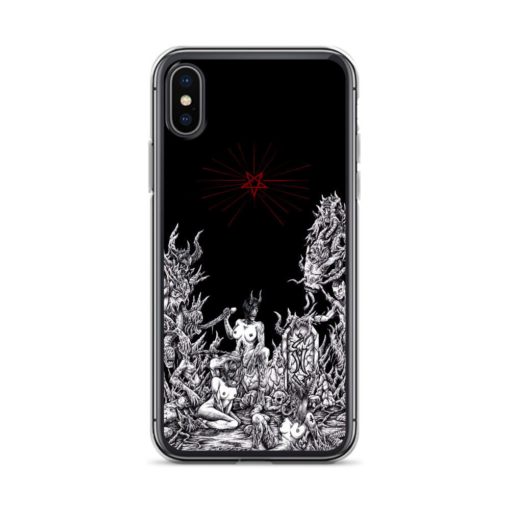 Skull Satanic Pentagram Unholy Lust iPhone Case