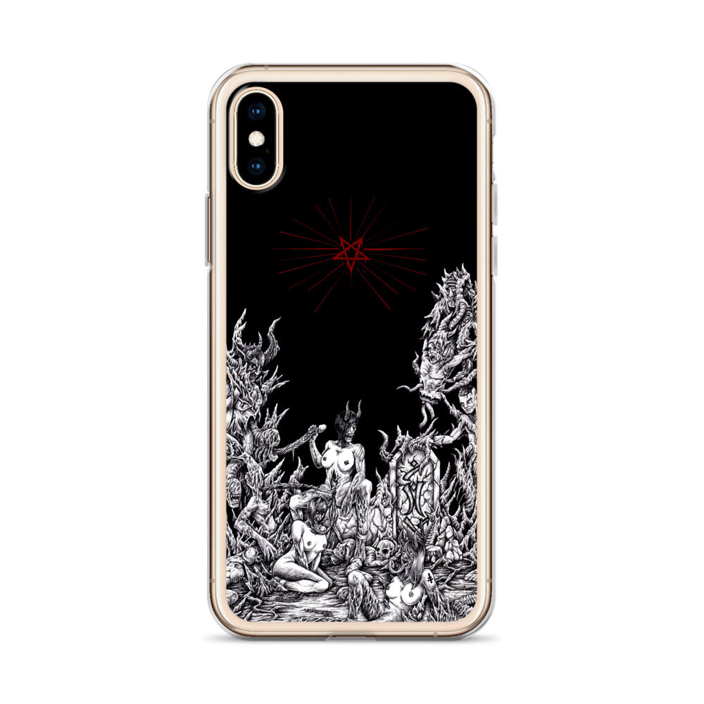 Skull Satanic Pentagram Unholy Lust iPhone Case