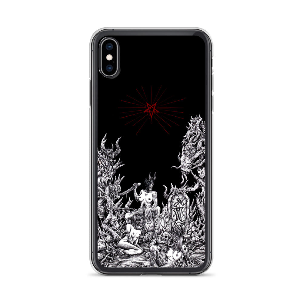 Skull Satanic Pentagram Unholy Lust iPhone Case