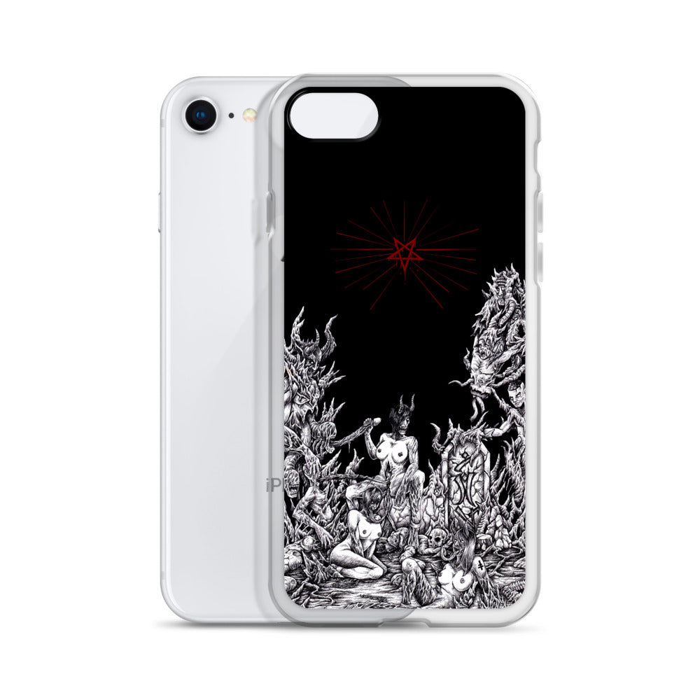 Skull Satanic Pentagram Unholy Lust iPhone Case