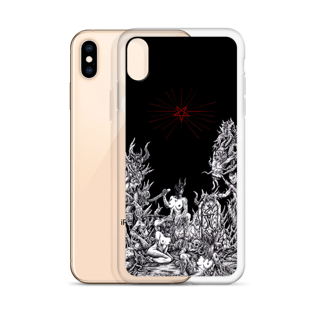 Skull Satanic Pentagram Unholy Lust iPhone Case