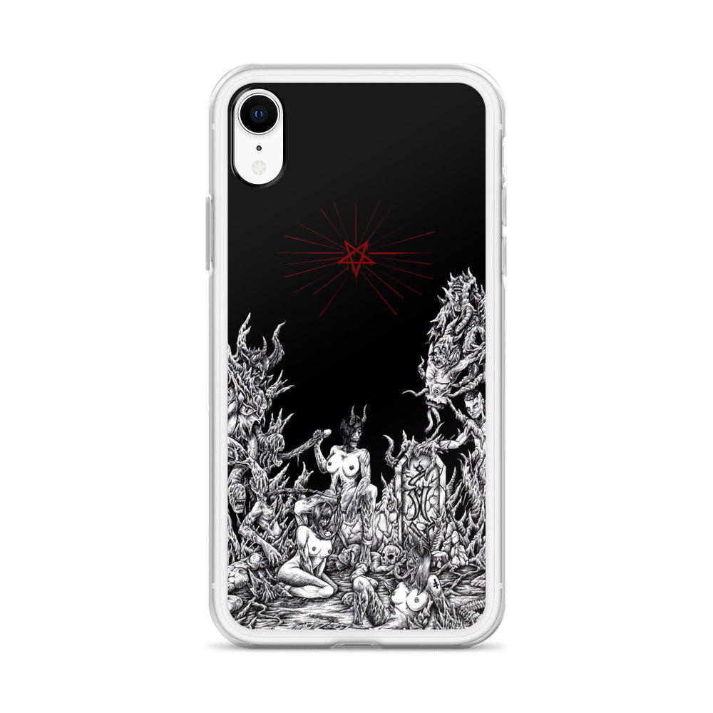 Skull Satanic Pentagram Unholy Lust iPhone Case