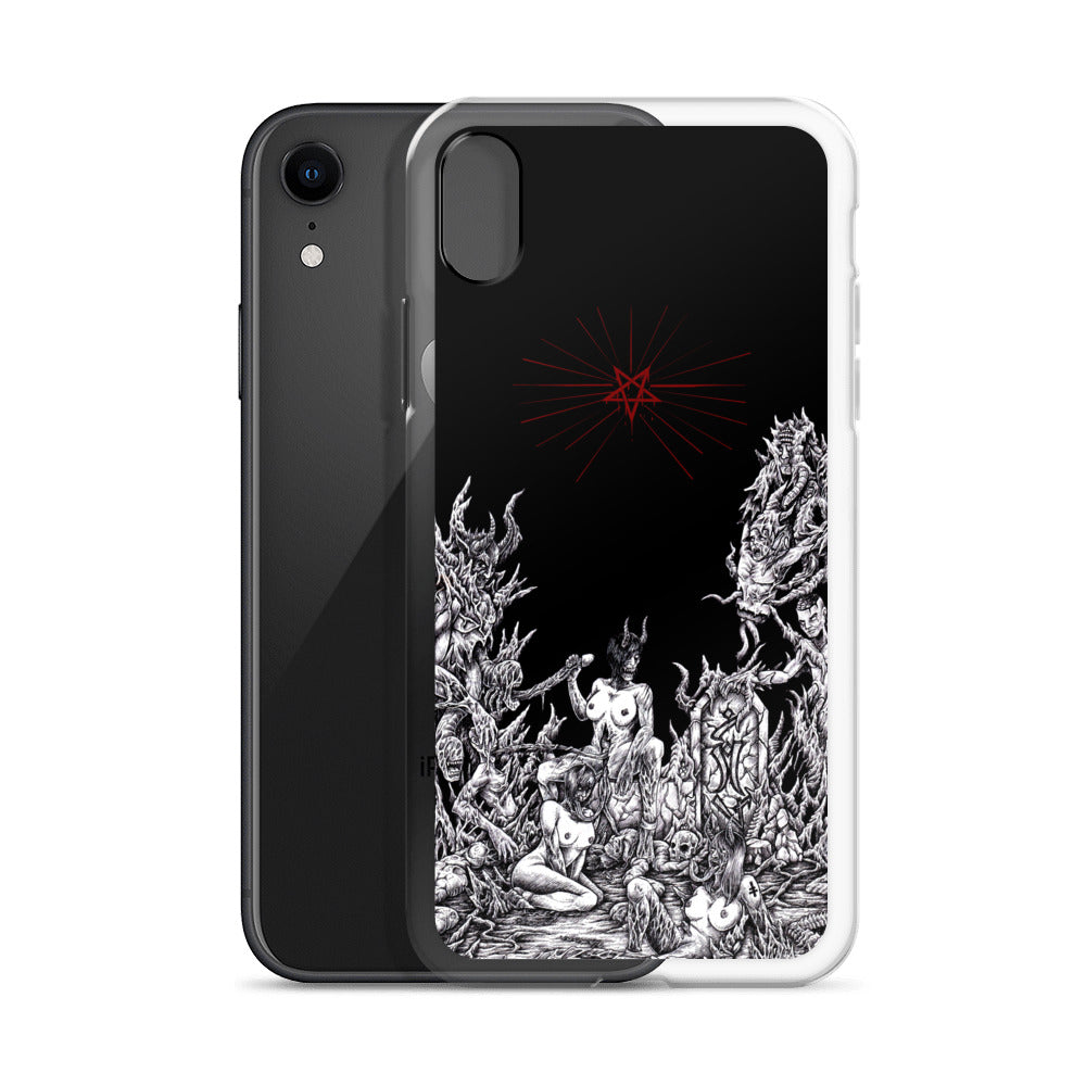 Skull Satanic Pentagram Unholy Lust iPhone Case