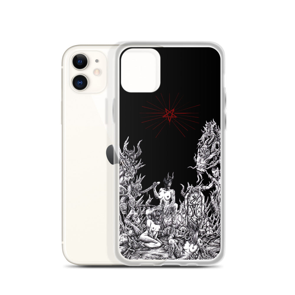 Skull Satanic Pentagram Unholy Lust iPhone Case