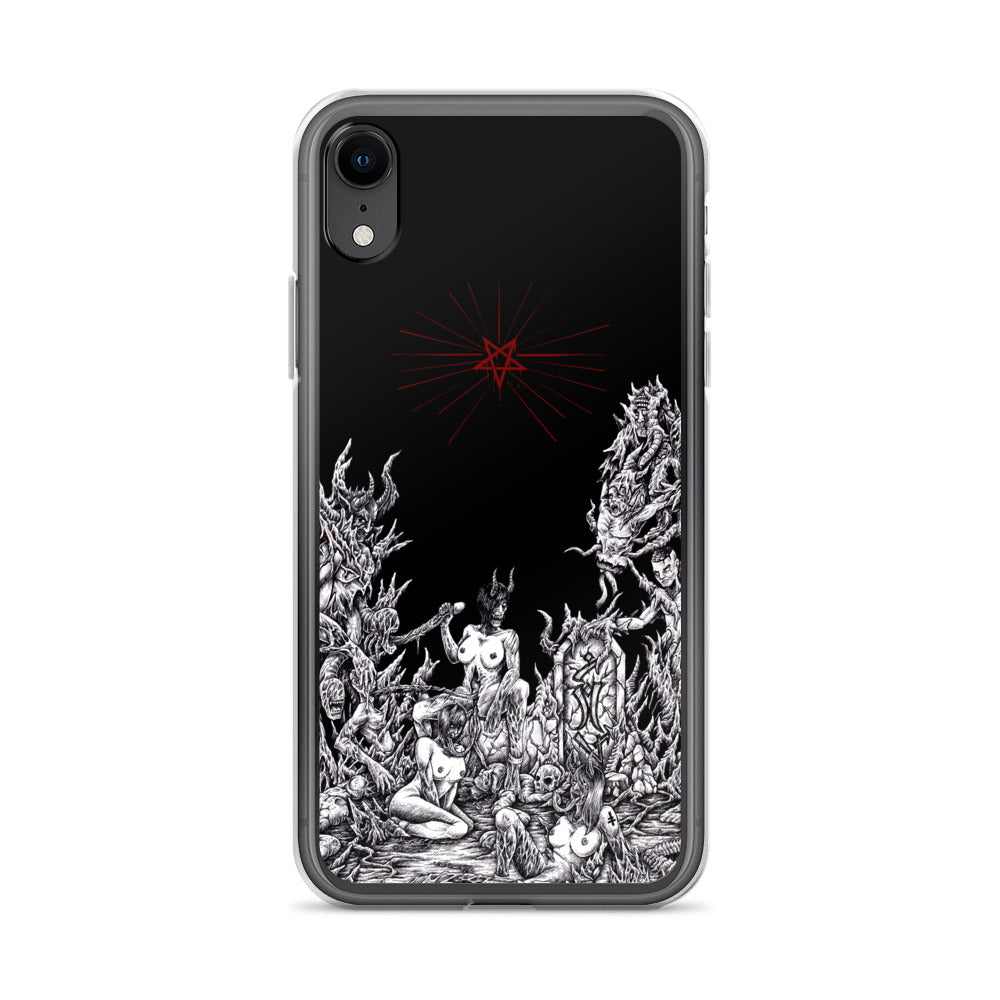 Skull Satanic Pentagram Unholy Lust iPhone Case