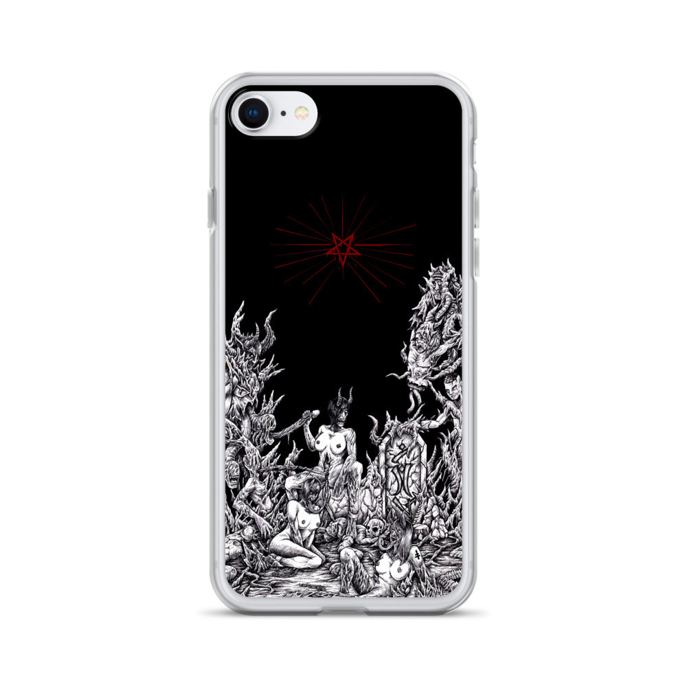 Skull Satanic Pentagram Unholy Lust iPhone Case