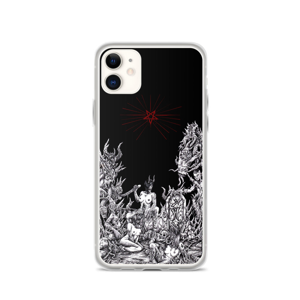 Skull Satanic Pentagram Unholy Lust iPhone Case