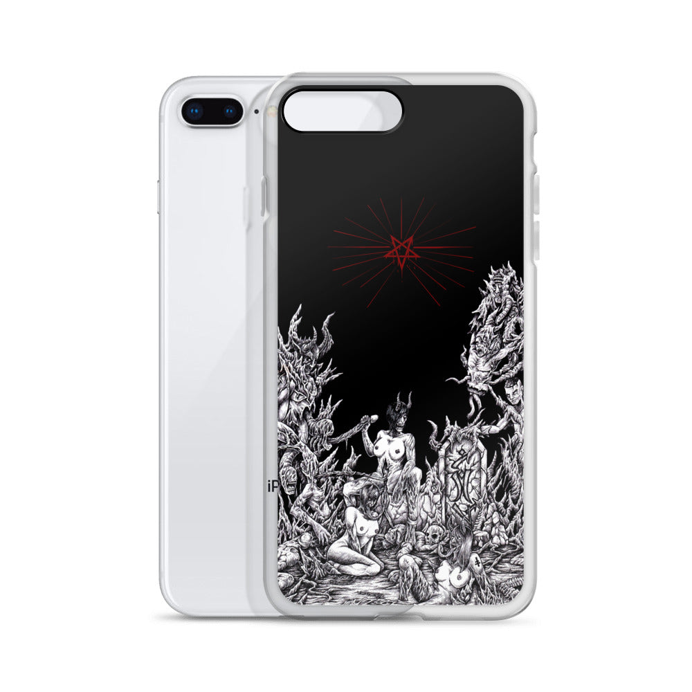 Skull Satanic Pentagram Unholy Lust iPhone Case