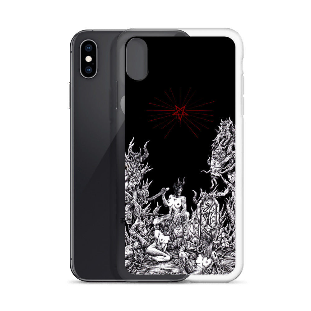 Skull Satanic Pentagram Unholy Lust iPhone Case