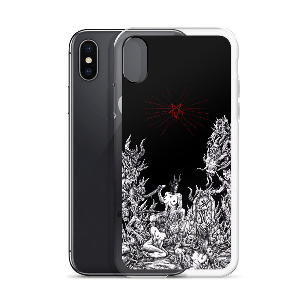 Skull Satanic Pentagram Unholy Lust iPhone Case