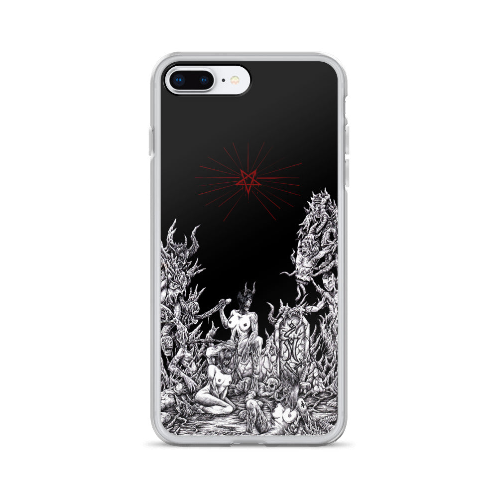 Skull Satanic Pentagram Unholy Lust iPhone Case