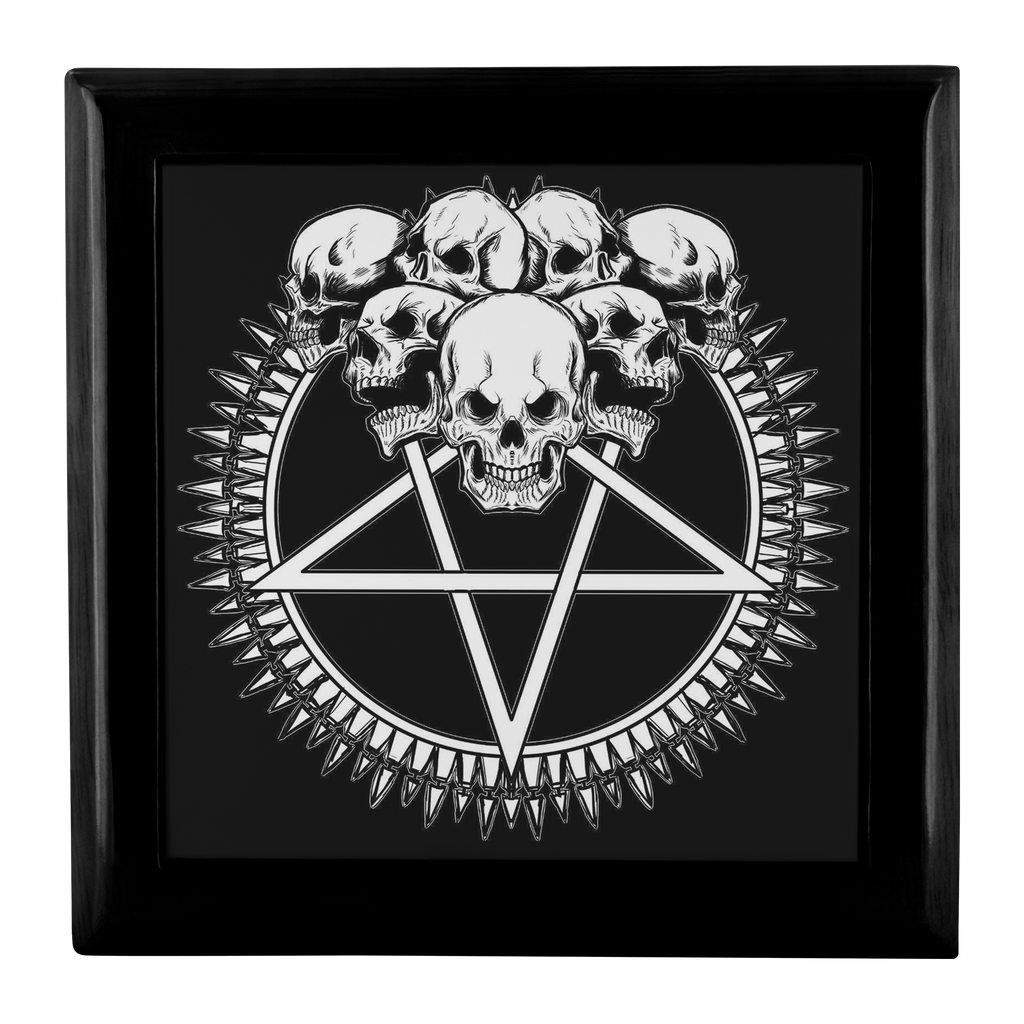 Skull Spike Pentagram Jewelry Box