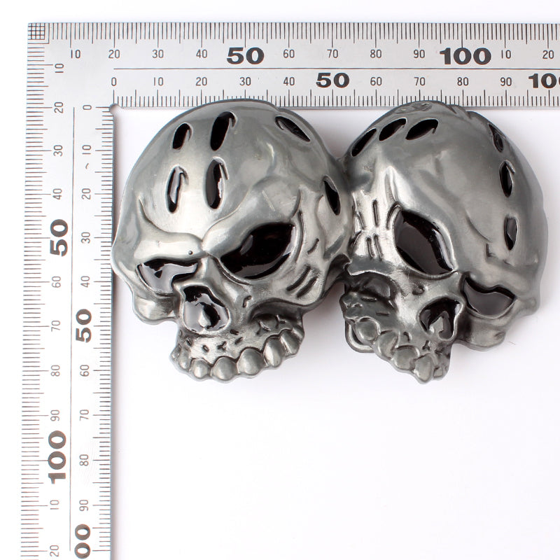 Two skulls  belt buckle
