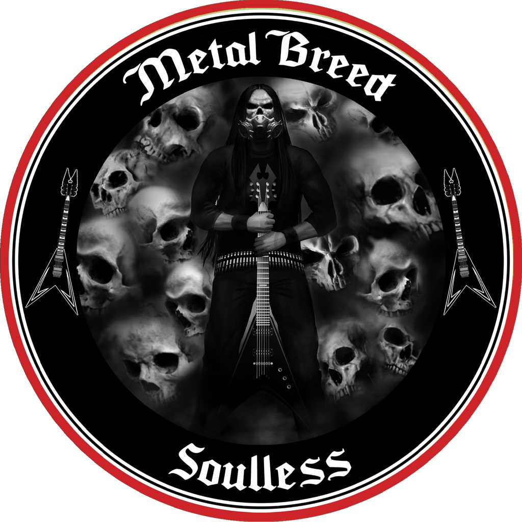 Soulless Black Eye Dark Cloud Black Leather Black Link White Leather Black Metal Mesh