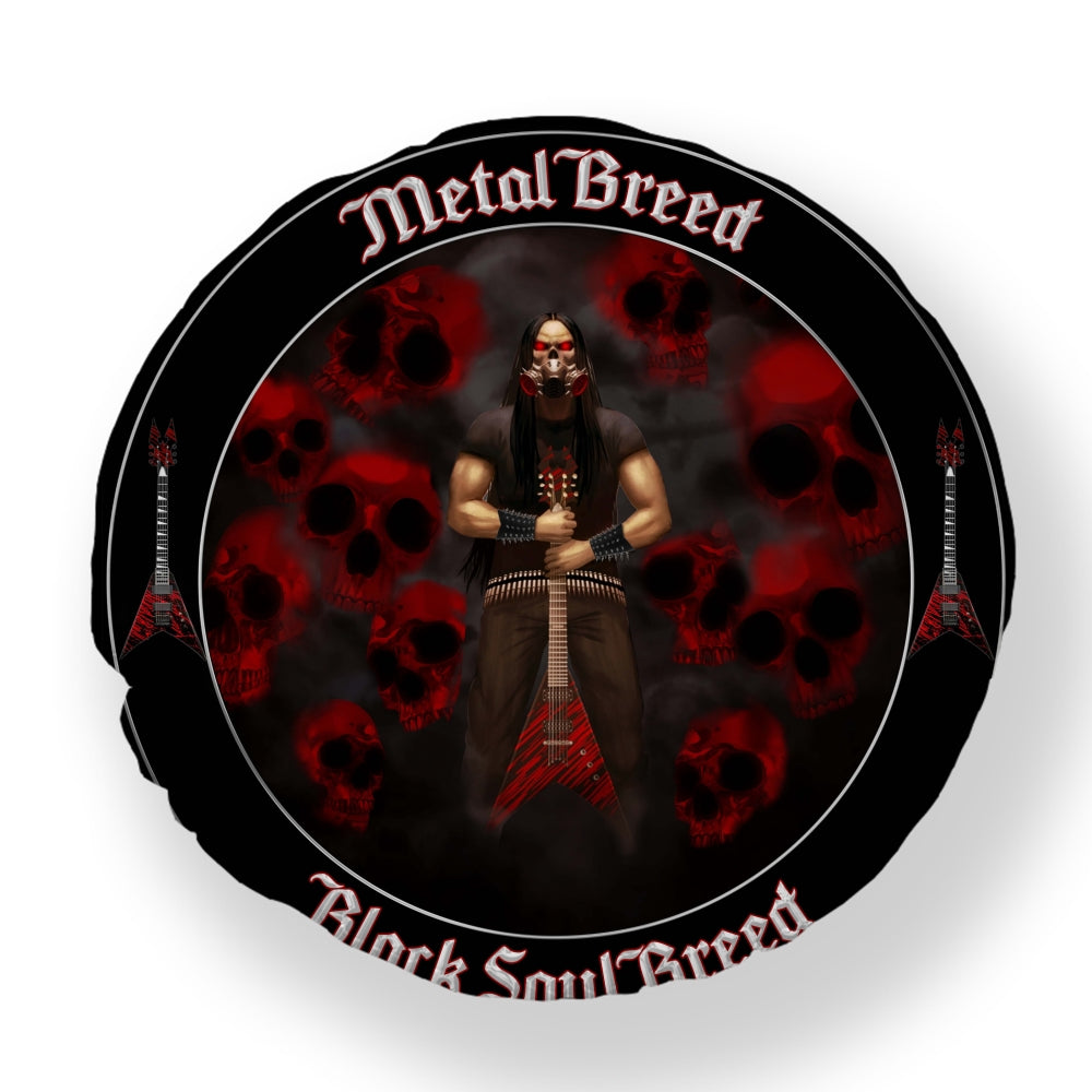Metal Breed Black Soul Breed Pillow Case Red Skull Red Guitar Version