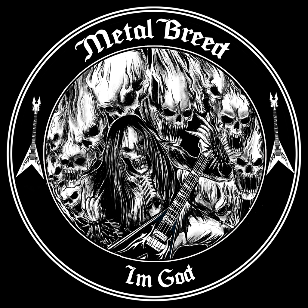 Im God Black Eye Version Black Leather White Leather Black Link Black Metal Mesh
