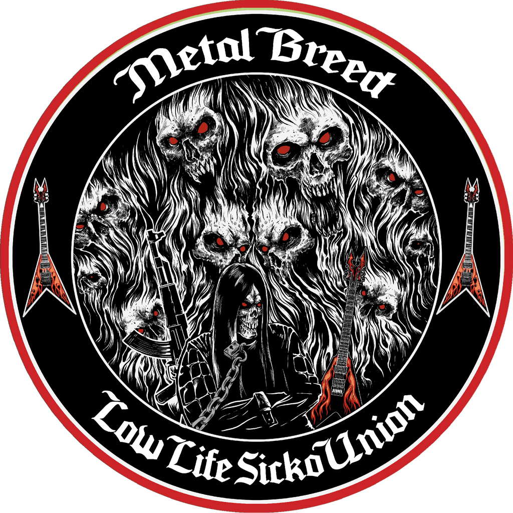 Low Life Red Eye Version Black Leather Black Link White Leather Black metal Mesh