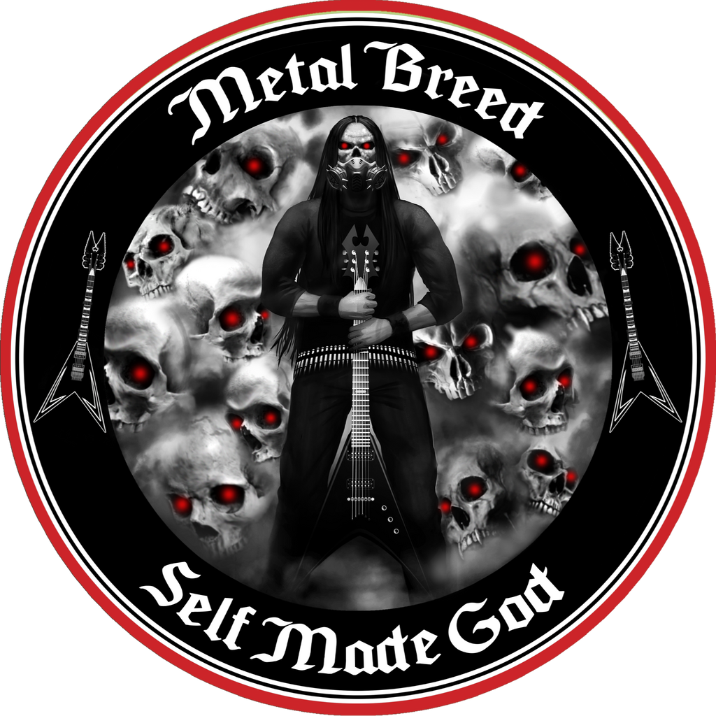 Self Made God White Skull Red Eye Light Cloud Black Leather Black Link White Leather Black Metal Mesh