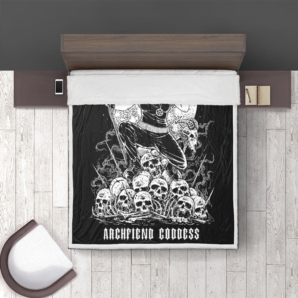 Skull Inverted Pentagram Black Metal Breed This Affordable Blanket Covers A Full Size Bed