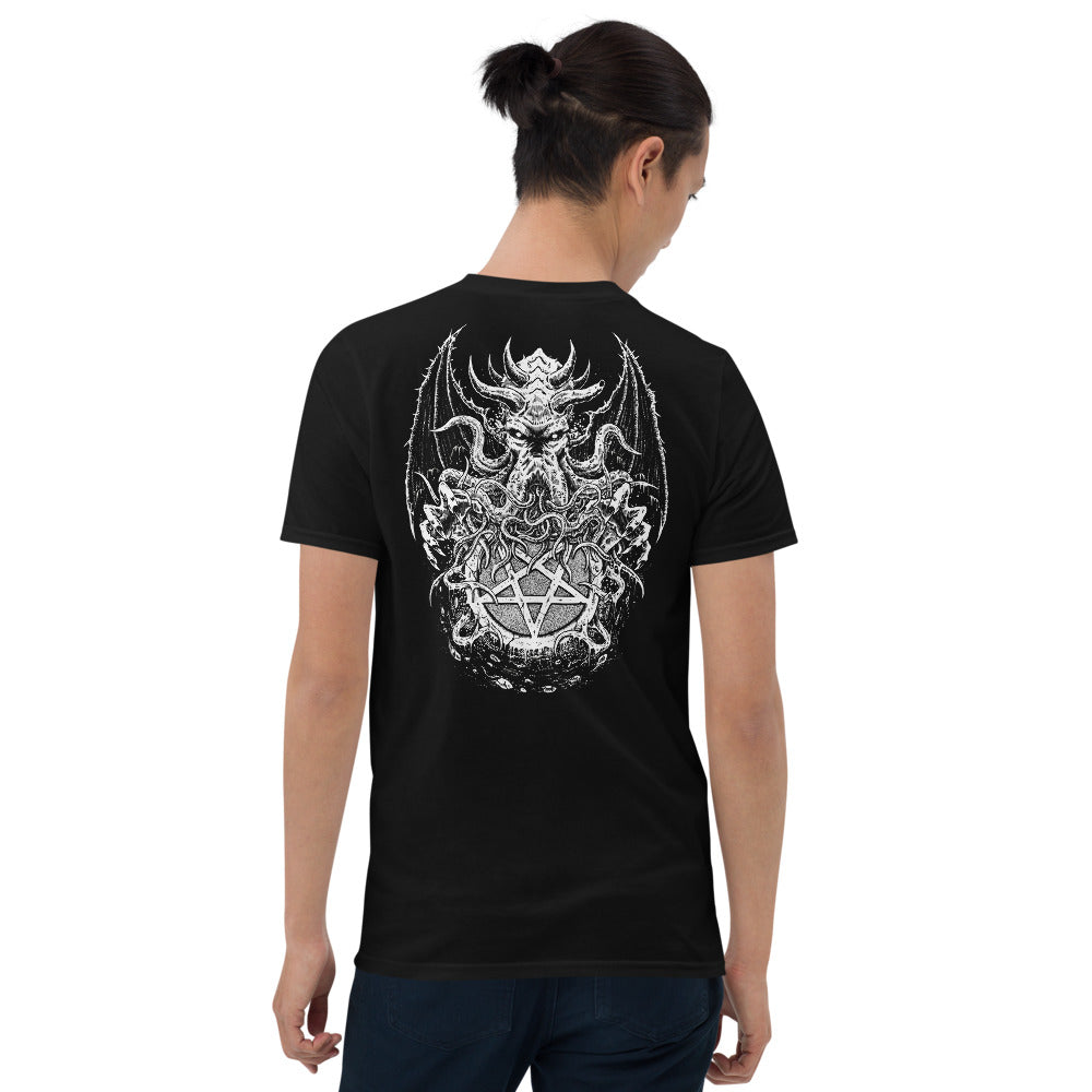 Skull Demon Satanic Pentagram Cthulhu Gildan Quality Short-Sleeve Unisex T-Shirt