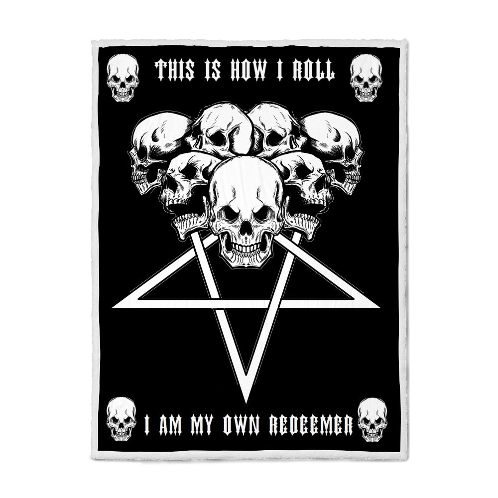 Skull Inverted Pentagram This Is How I Roll Sherpa Blanket This Affordable Blanket Covers A Full Size Bed